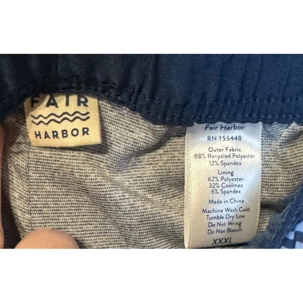 Fair Harbor Men's Swimwear Mastos‎ Anchor Trunks Drawstring Mist Seaview 3XL NWT